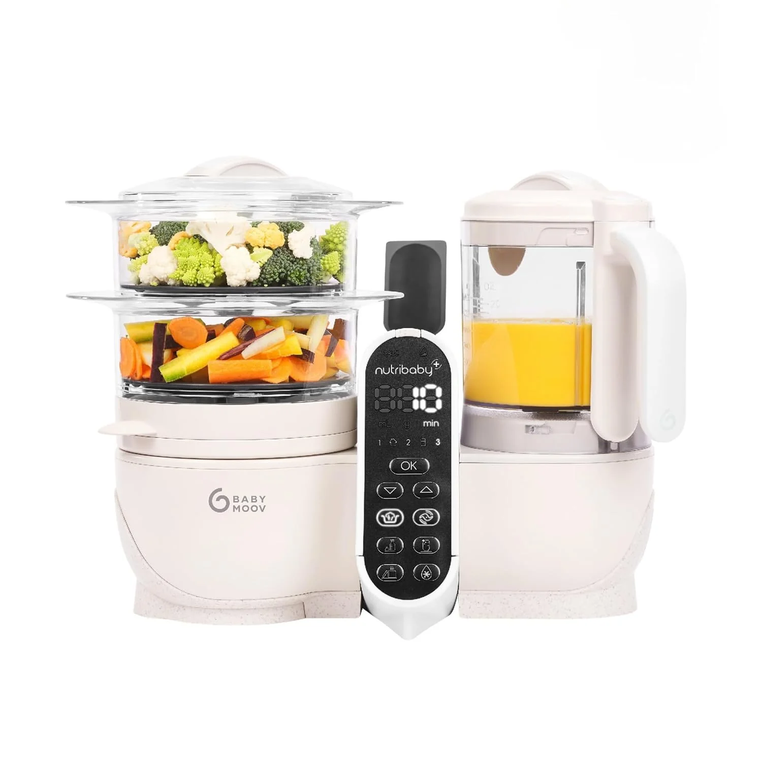 Babymoov Duo Meal Station Food Maker, Mineral Beige