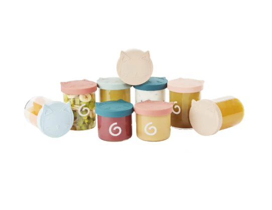 Babymoov ISY Baby Glass Food Jars, Set of 9 (6 x 8.5oz + 3 x 4oz)