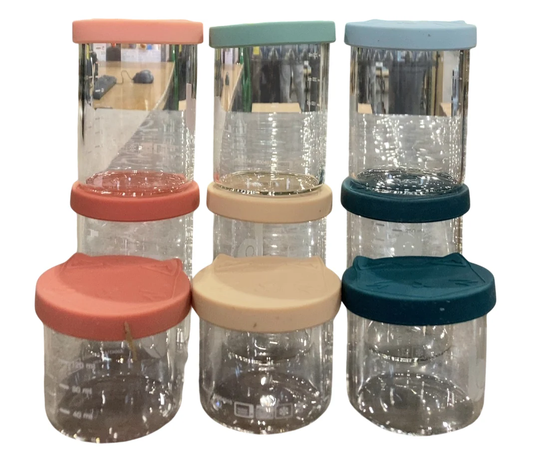 Babymoov ISY Baby Glass Food Jars, Set of 9 (6 x 8.5oz + 3 x 4oz) - Image 2