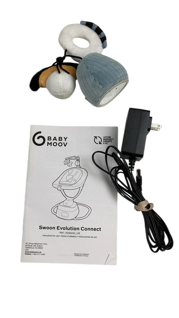 Babymoov Swoon Evolution Smart Baby Swing, Cream/Black - Image 2