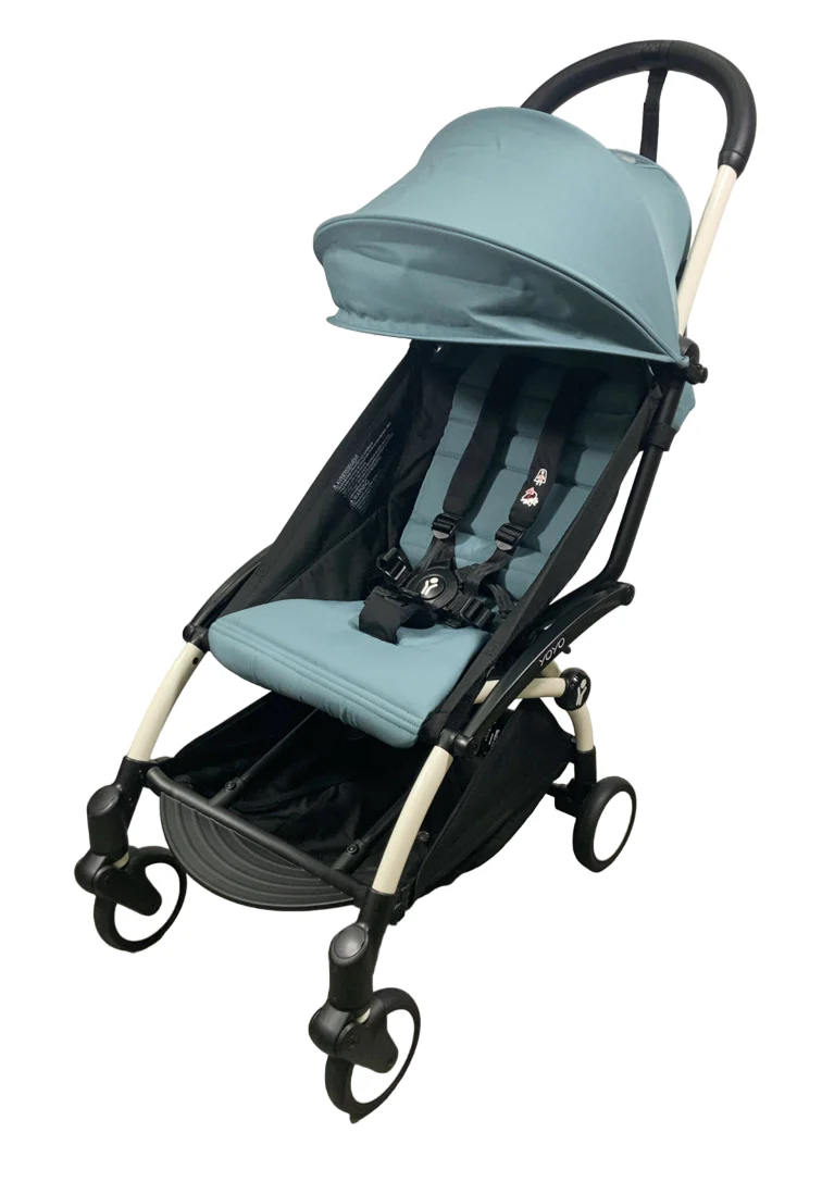 Babyzen YOYO2 Complete Stroller, 2024, White with Aqua - Image 2