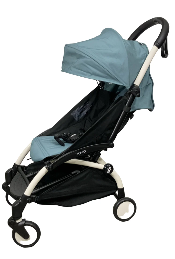 Babyzen YOYO2 Complete Stroller, 2024, White with Aqua - Image 4