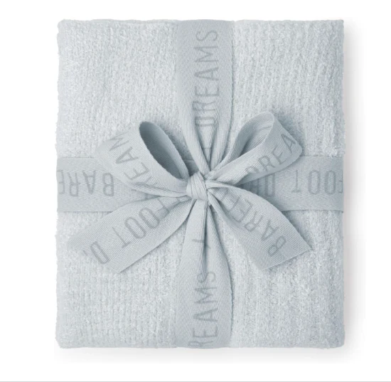 Barefoot Dreams CozyChic Lite Baby Receiving Blanket, Light Blue