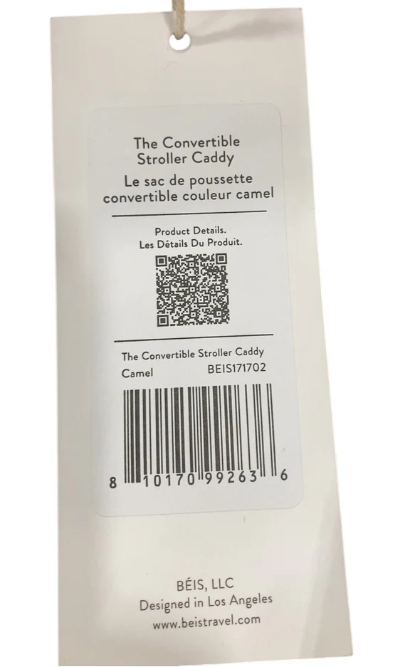 Beis Convertible Stroller Caddy, Camel - Image 5