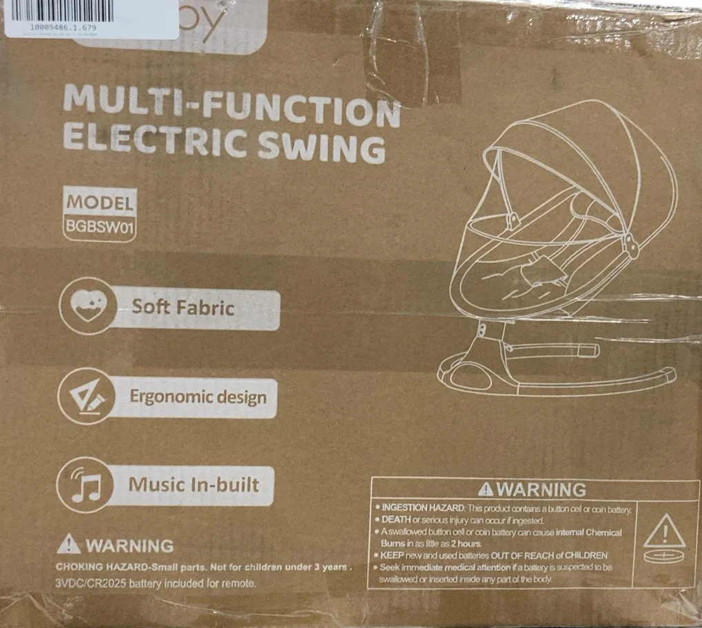 Bioby Electric Infant Swing, Grey - Image 3
