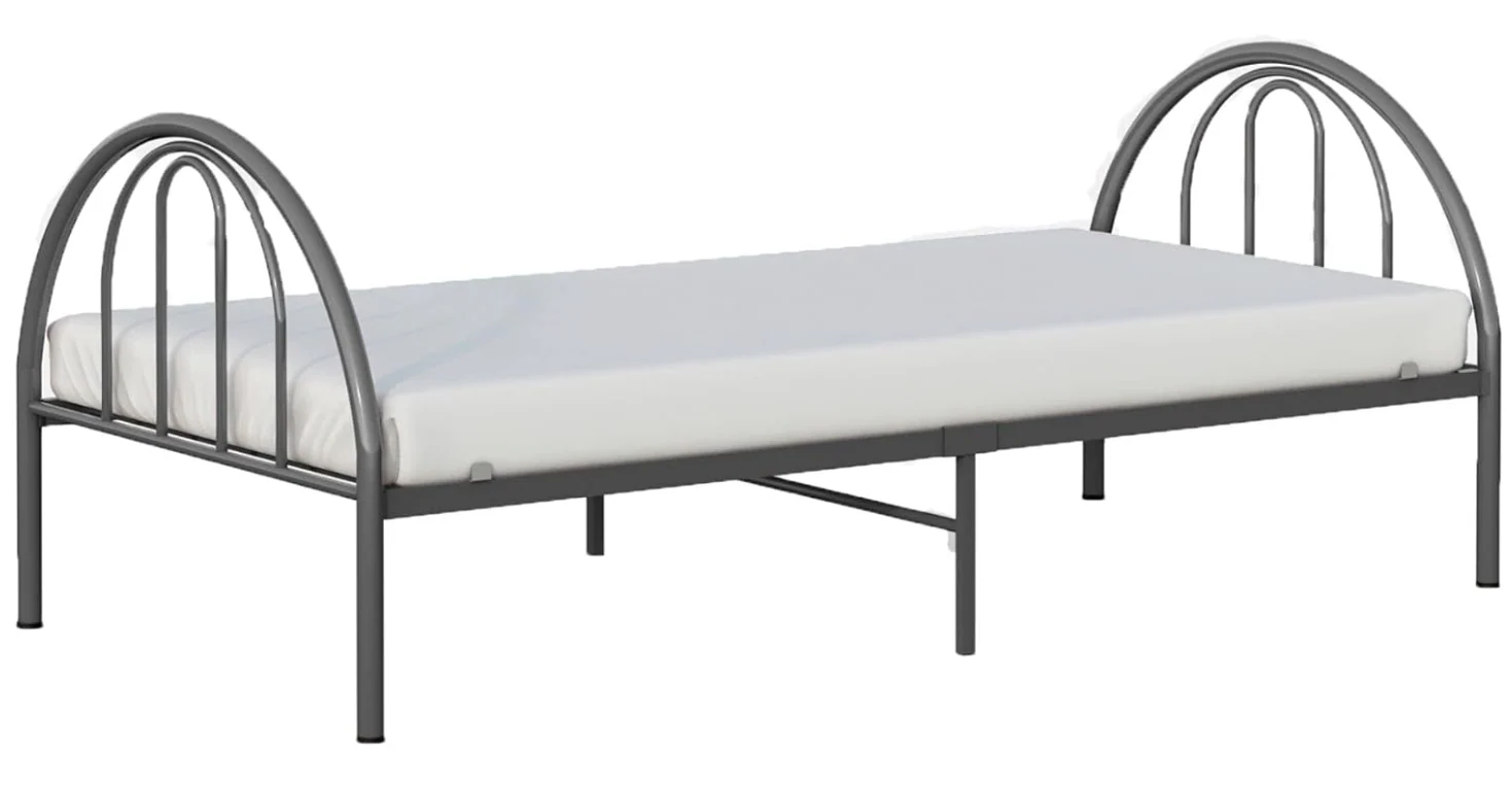 BK Furniture Brooklyn Metal Twin Bed, Earl Grey