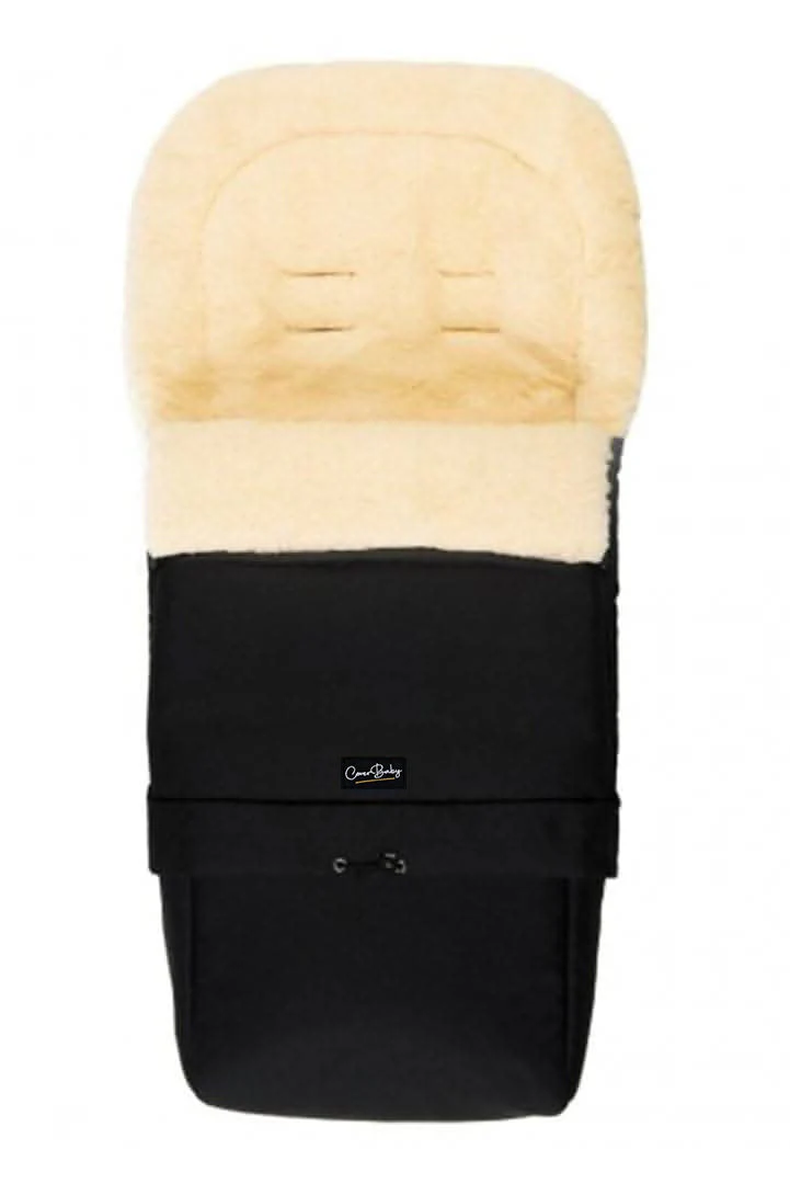 CoverBaby Organic Wool Adjustable Footmuff, Black