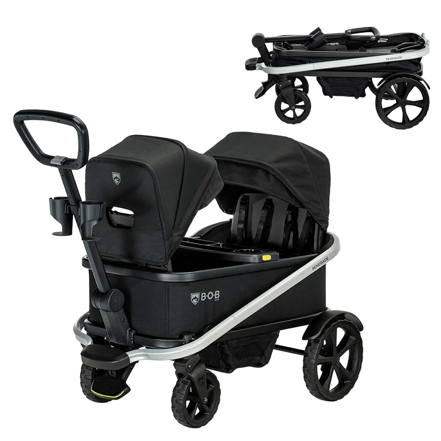 BOB Renegade 3 Seats Canopy Stroller Wagon, 2023, Nightfall