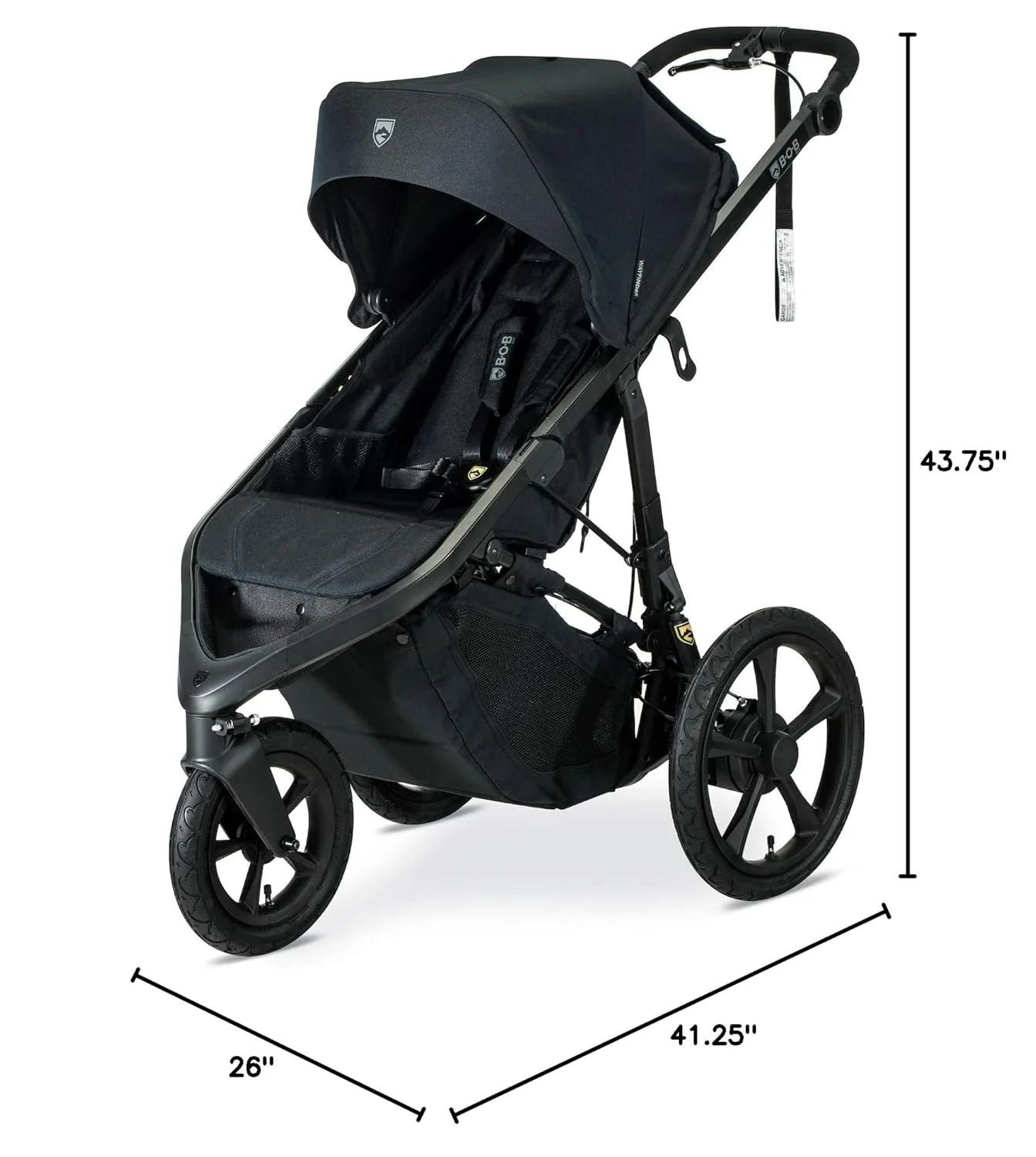 BOB Wayfinder Single Jogging Stroller, Nightfall, 2025 - Image 6