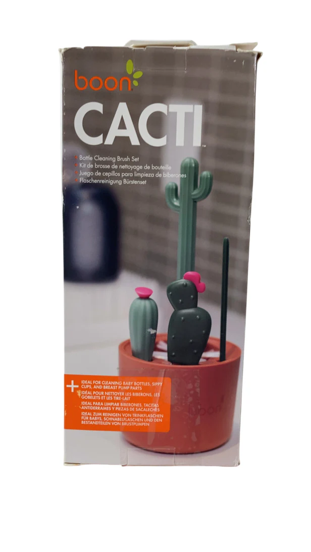 Boon Cacti Bottle Cleaning Brush Set, Terracotta - Image 3