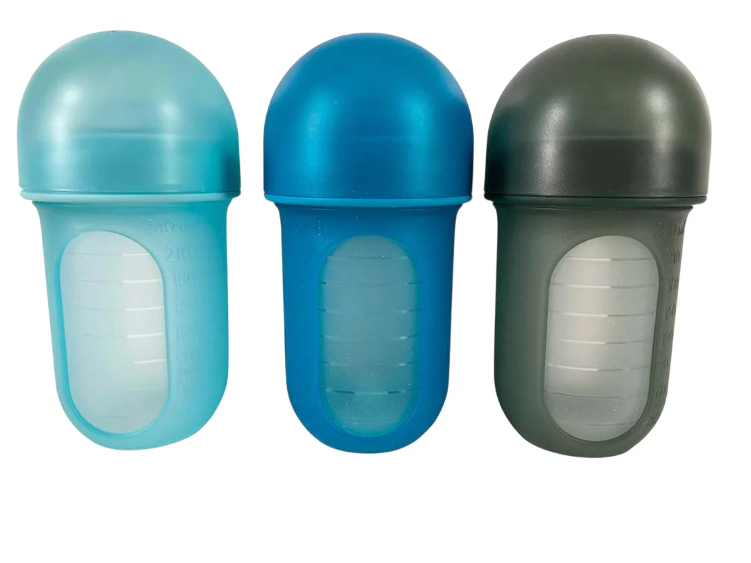 Boon Nursh Bottles 3 Pack, 8oz, Blue, Medium