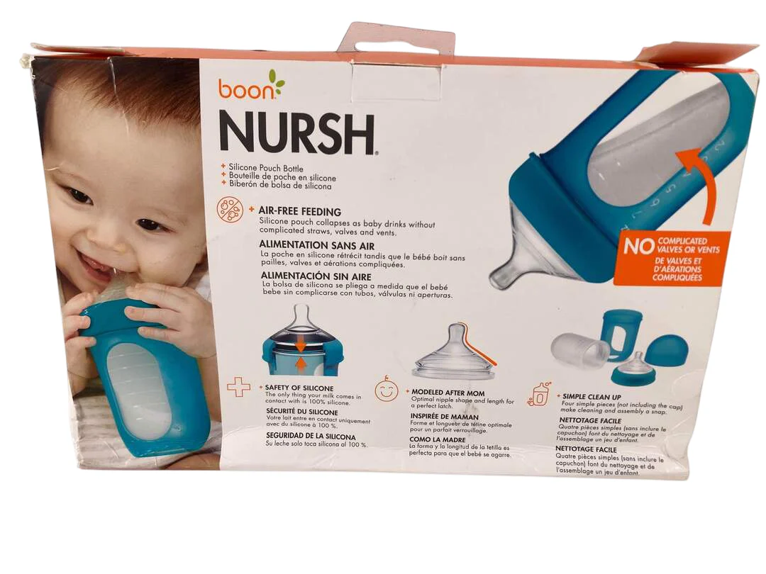 Boon Nursh Bottles 3 Pack, 8oz, Blue, Medium - Image 4
