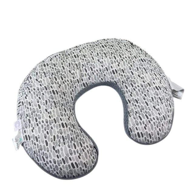 Boppy Luxe Feeding and Infant Support Pillow, Grey Brushstrokes Pennydots