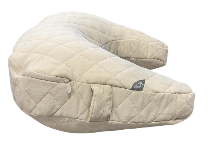 Boppy Luxe Feeding and Infant Support Pillow, Oatmeal Quilted - Image 3