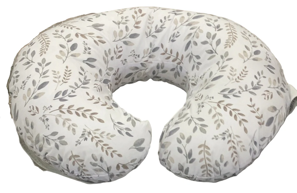 Boppy Nursing and Infant Support Pillow, Grey Taupe Leaves - Image 2