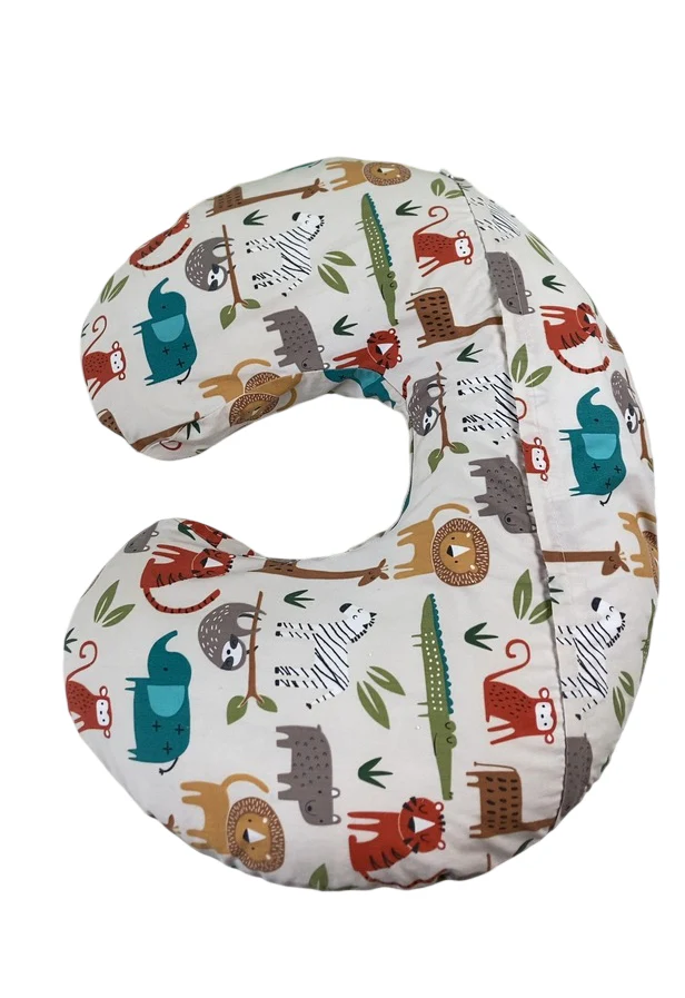 Boppy Nursing and Infant Support Pillow, Neutral Jungle - Image 4