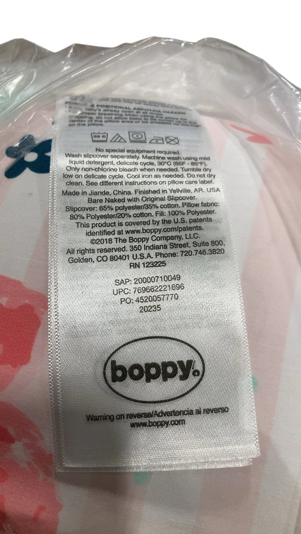 Boppy Nursing and Infant Support Pillow, Pink Floral Stripe - Image 4