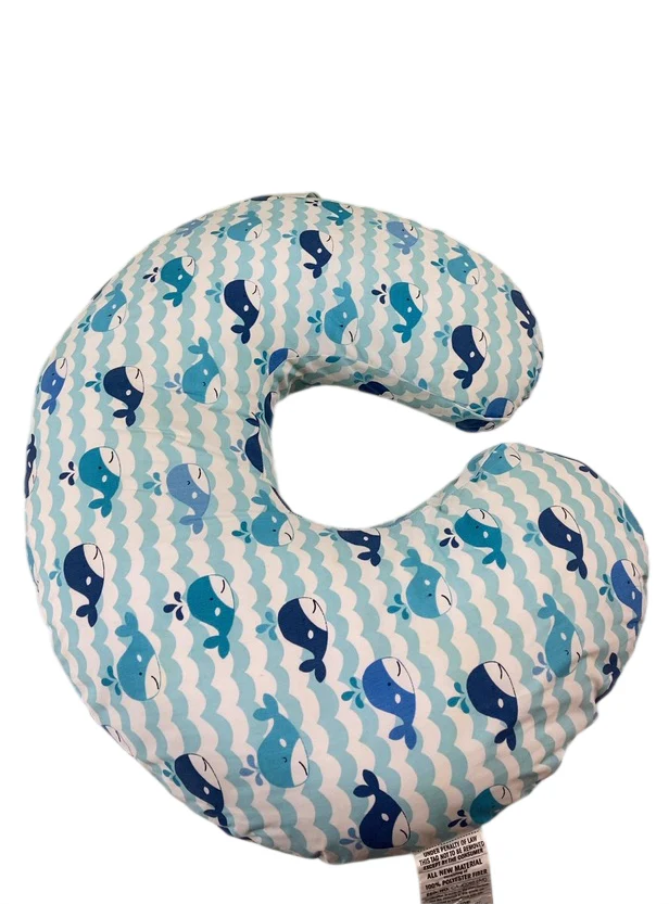 Boppy Nursing and Infant Support Pillow, Whale Watch Blue - Image 2