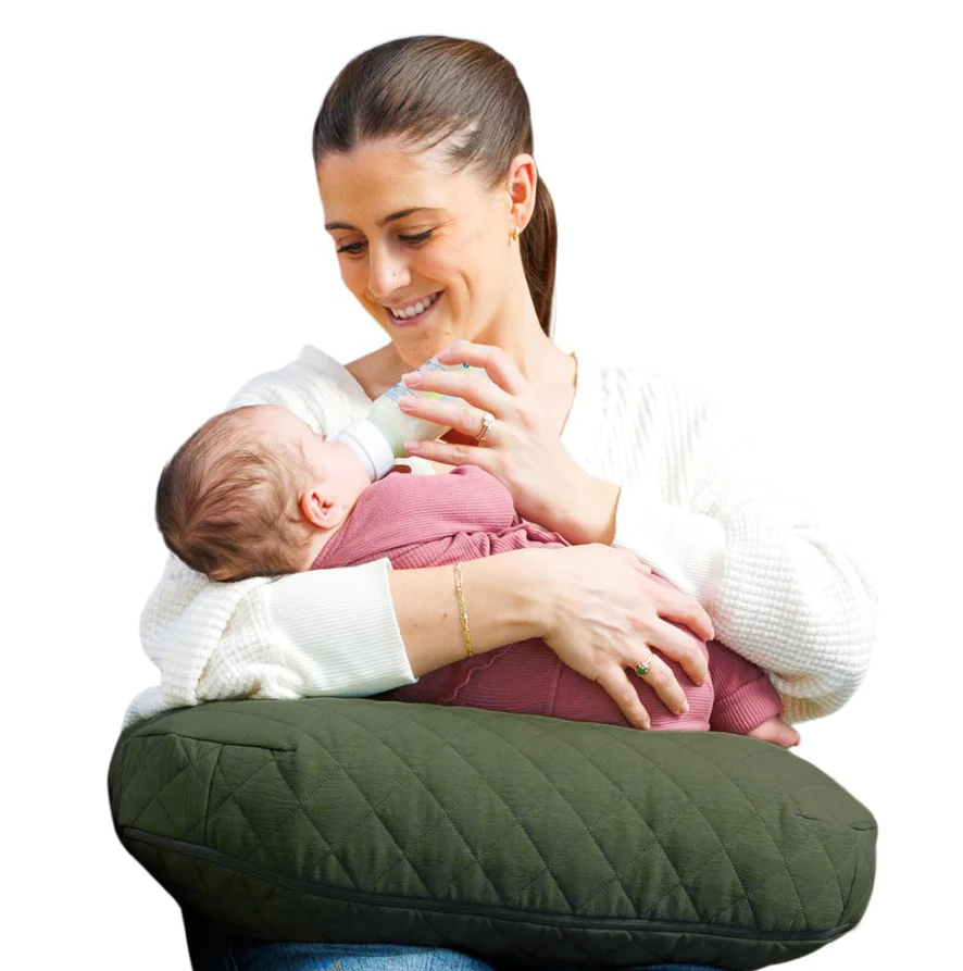 Boppy Nursing Pillow, LUXE, Quilted Moss - Image 2