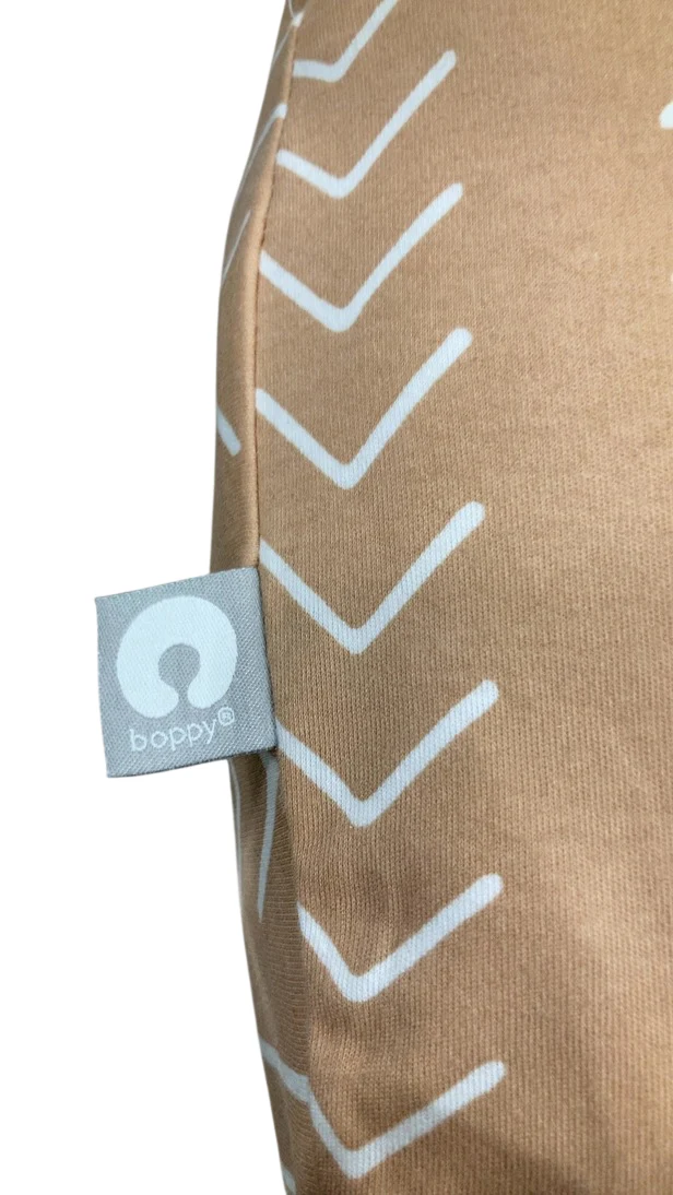 Boppy Nursing Pillow, Organic, Camel Stitch Stripe - Image 2