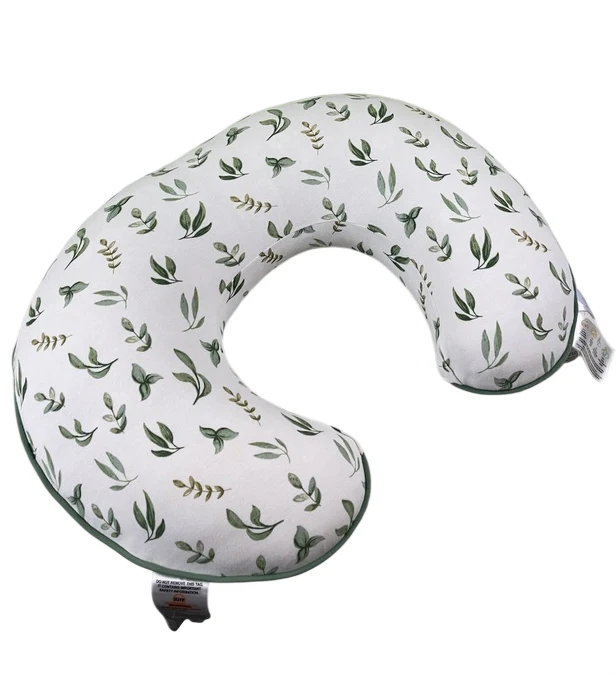 Boppy Organic Nursing and Infant Support Pillow, Green Leaves