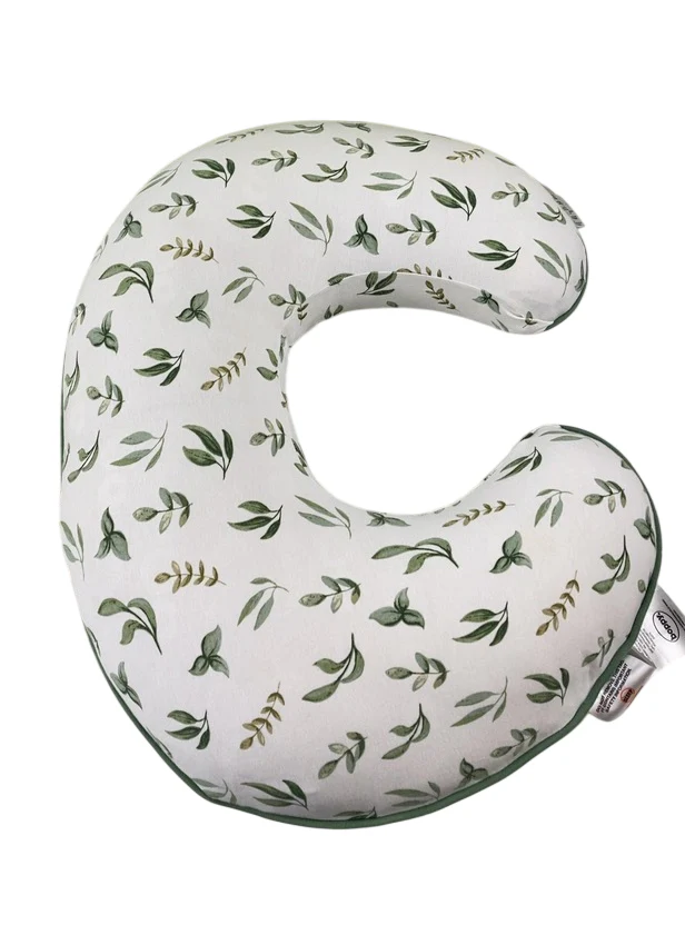 Boppy Organic Nursing and Infant Support Pillow, Green Leaves - Image 2