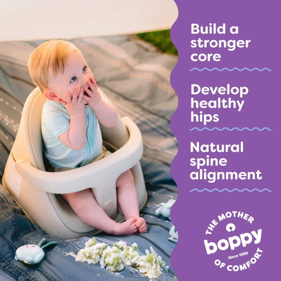 Boppy Proper Posture Floor & Booster Seat with Infant Insert, Oatmeal - Image 4