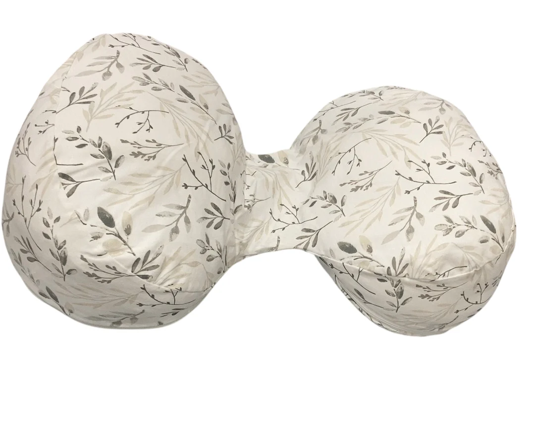 Boppy Side Sleeper Pregnancy Pillow, Gray Falling Leaves
