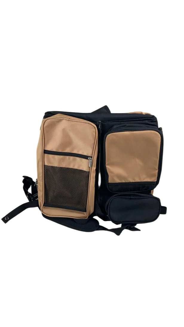 Boxum Baby 3-in-1 Diaper Bag, Black/Beige - Image 5