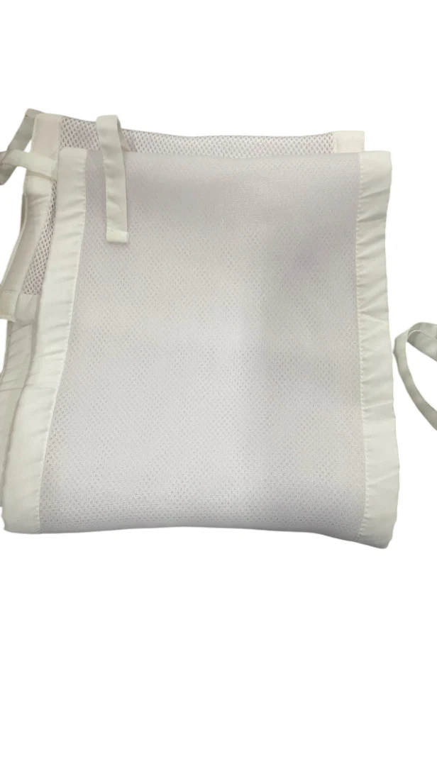 Breathable Baby Mesh Crib Liner, Full Size/2 Sides, White