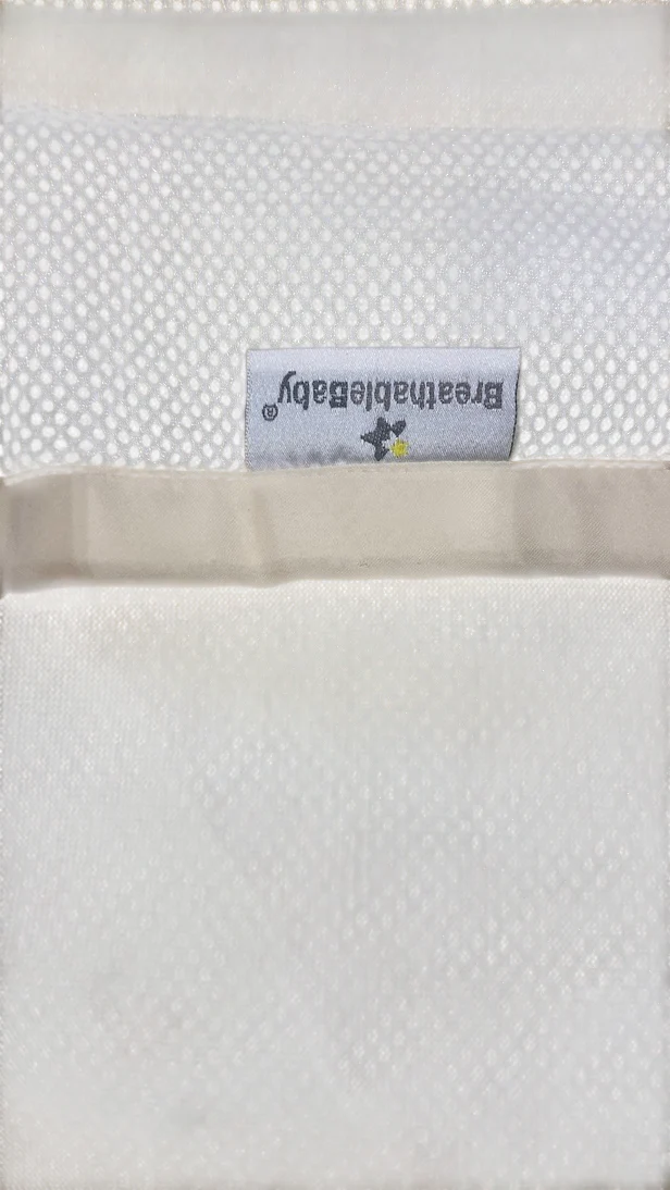 Breathable Baby Mesh Crib Liner, Full Size/4 Sides, Natural Ecru - Image 2