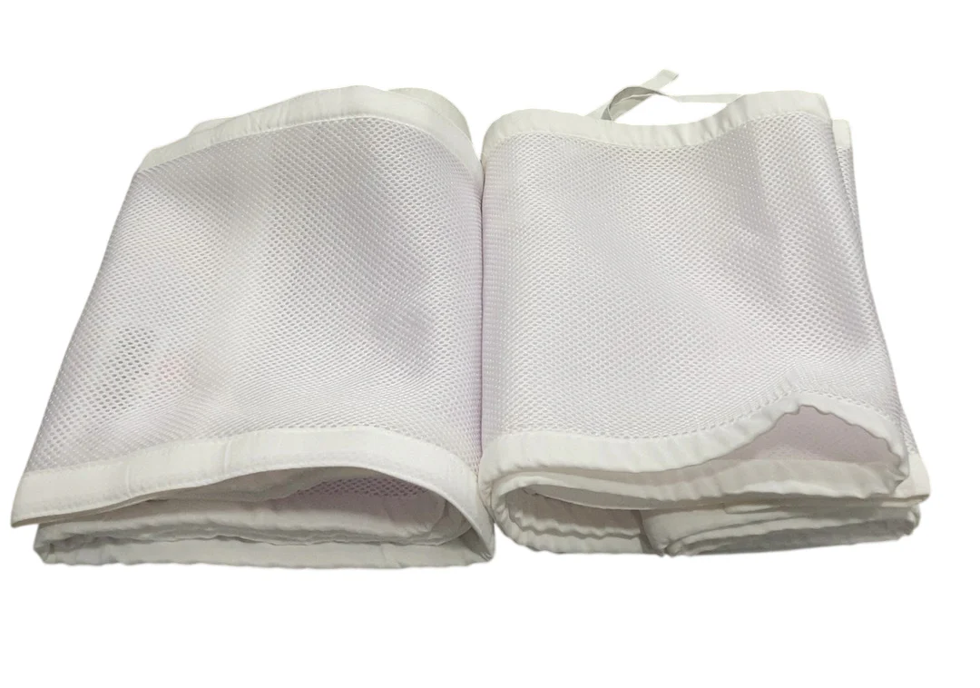 Breathable Baby Mesh Crib Liner, Full Size/4 Sides, White - Image 2