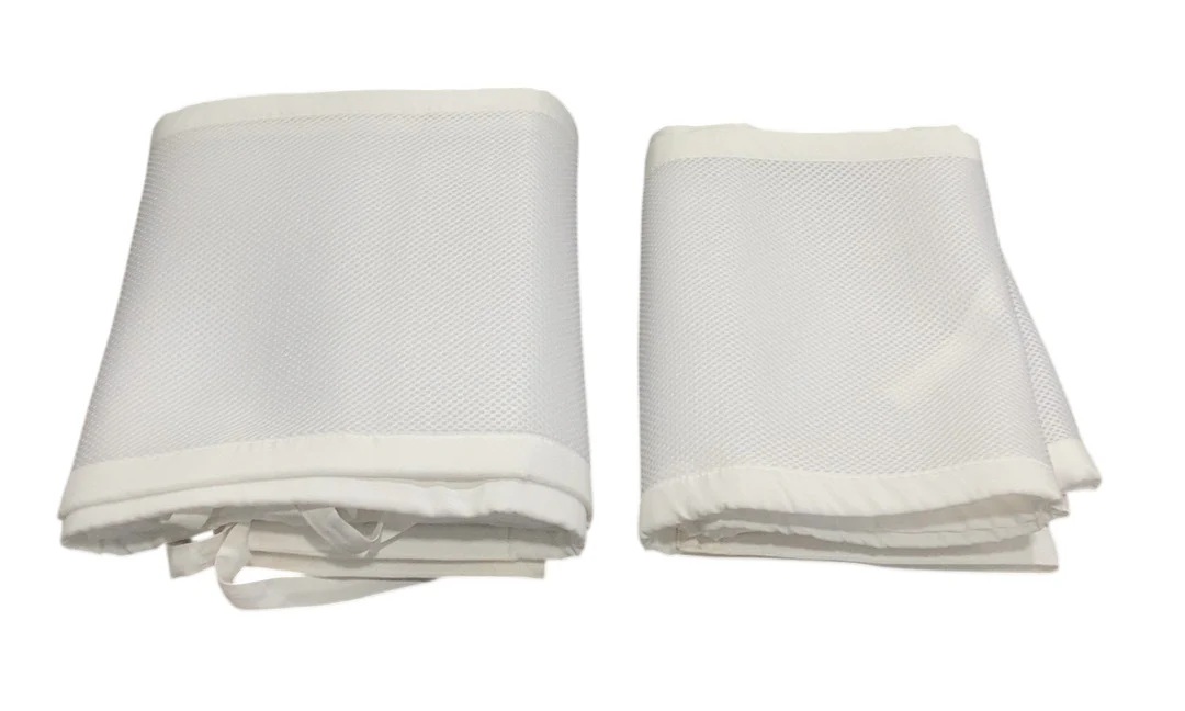 Breathable Baby Mesh Crib Liner, Full Size/4 Sides, White - Image 2