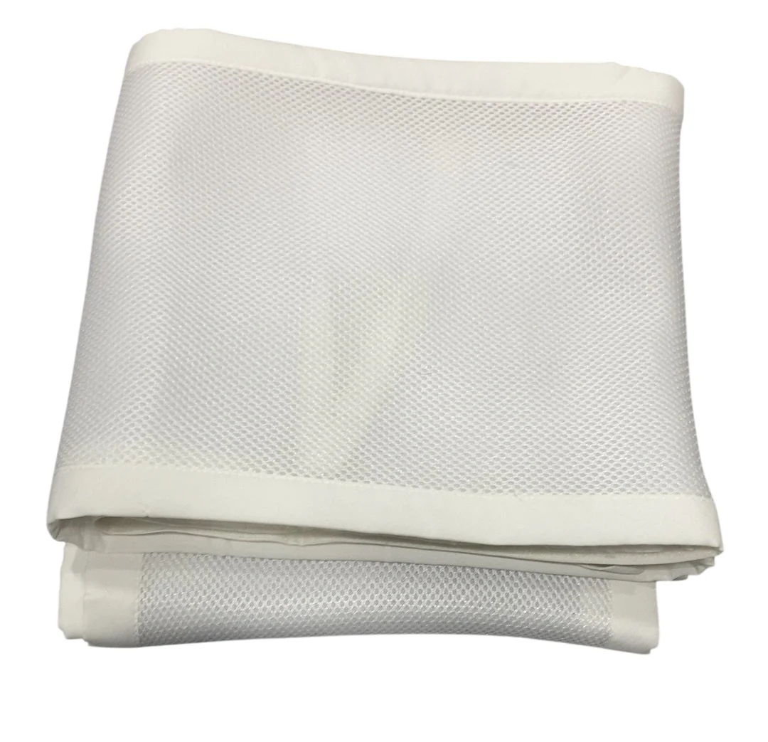 Breathable Baby Mesh Crib Liner, Full Size/4 Sides, White