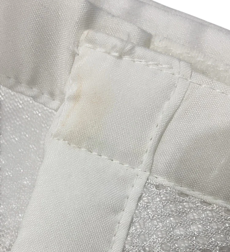 Breathable Baby Mesh Crib Liner, Full Size/4 Sides, White - Image 6