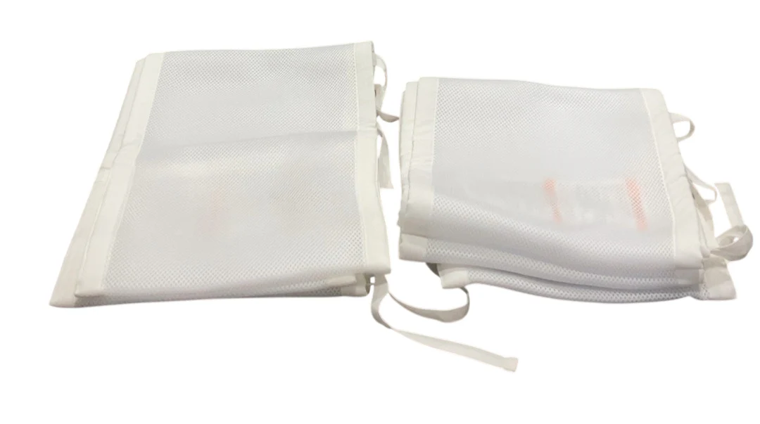 Breathable Baby Mesh Crib Liner, Full Size/4 Sides, White