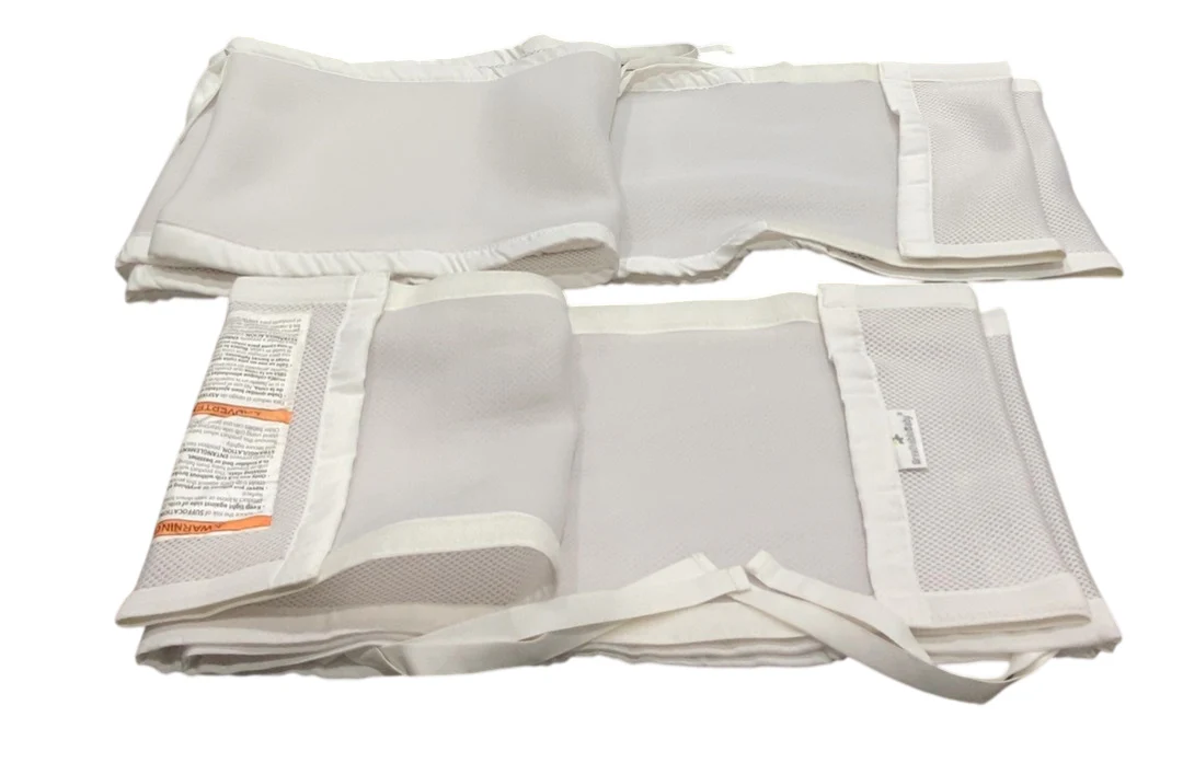 Breathable Baby Mesh Crib Liner, Full Size/4 Sides, White - Image 2