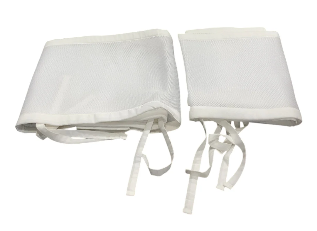 Breathable Baby Mesh Crib Liner, Full Size/4 Sides, White