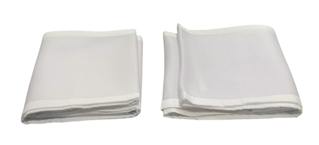 Breathable Baby Mesh Crib Liner, Full Size/4 Sides, White