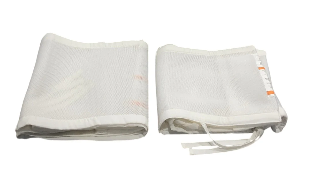 Breathable Baby Mesh Crib Liner, Full Size/4 Sides, White