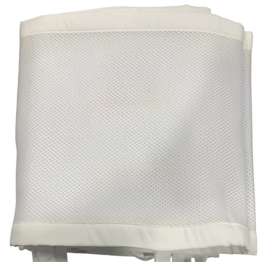 Breathable Baby Mesh Crib Liner, Full Size/4 Sides, White - Image 3