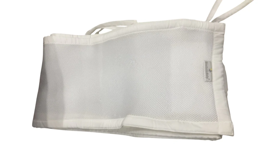 Breathable Baby Mesh Crib Liner, Full Size/4 Sides, White - Image 2