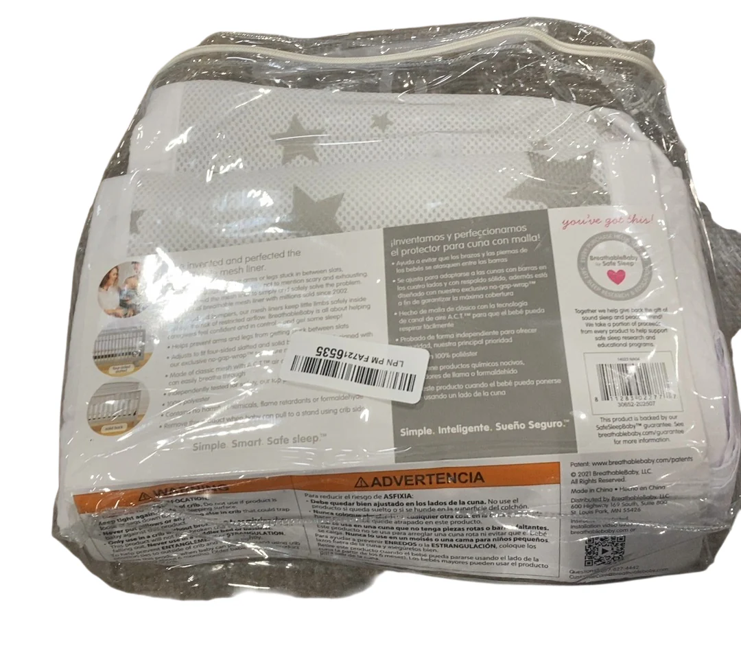 Breathable Baby Mesh Crib Liner, Starlight, Full Size/4 Sides - Image 3