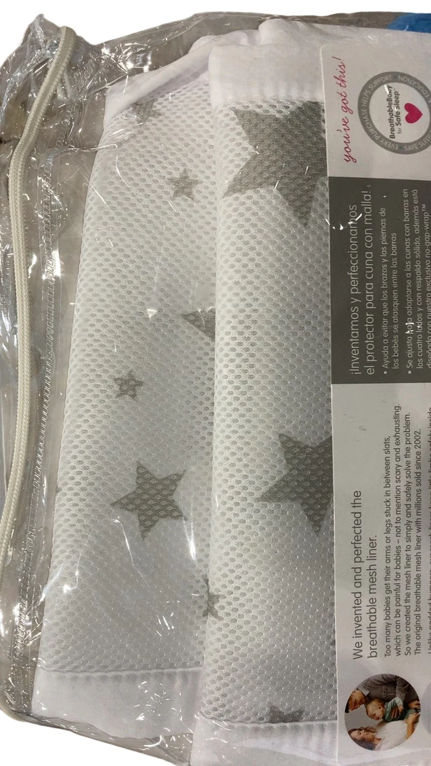 Breathable Baby Mesh Crib Liner, Starlight, Full Size/4 Sides - Image 4