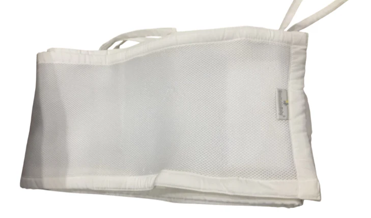 Breathable Baby Mesh Crib Liner, White, Full Size/2 Sides