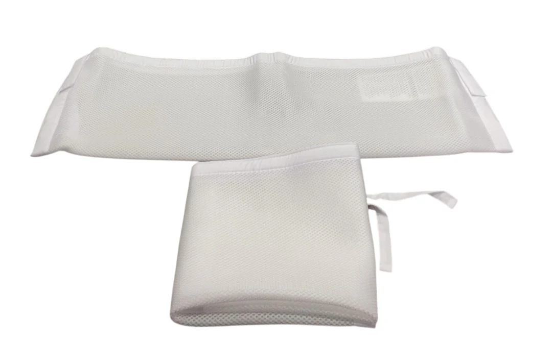 Breathable Baby RailGuard Teething Cover, 27" Short Panel (2-Pack), White - Image 2