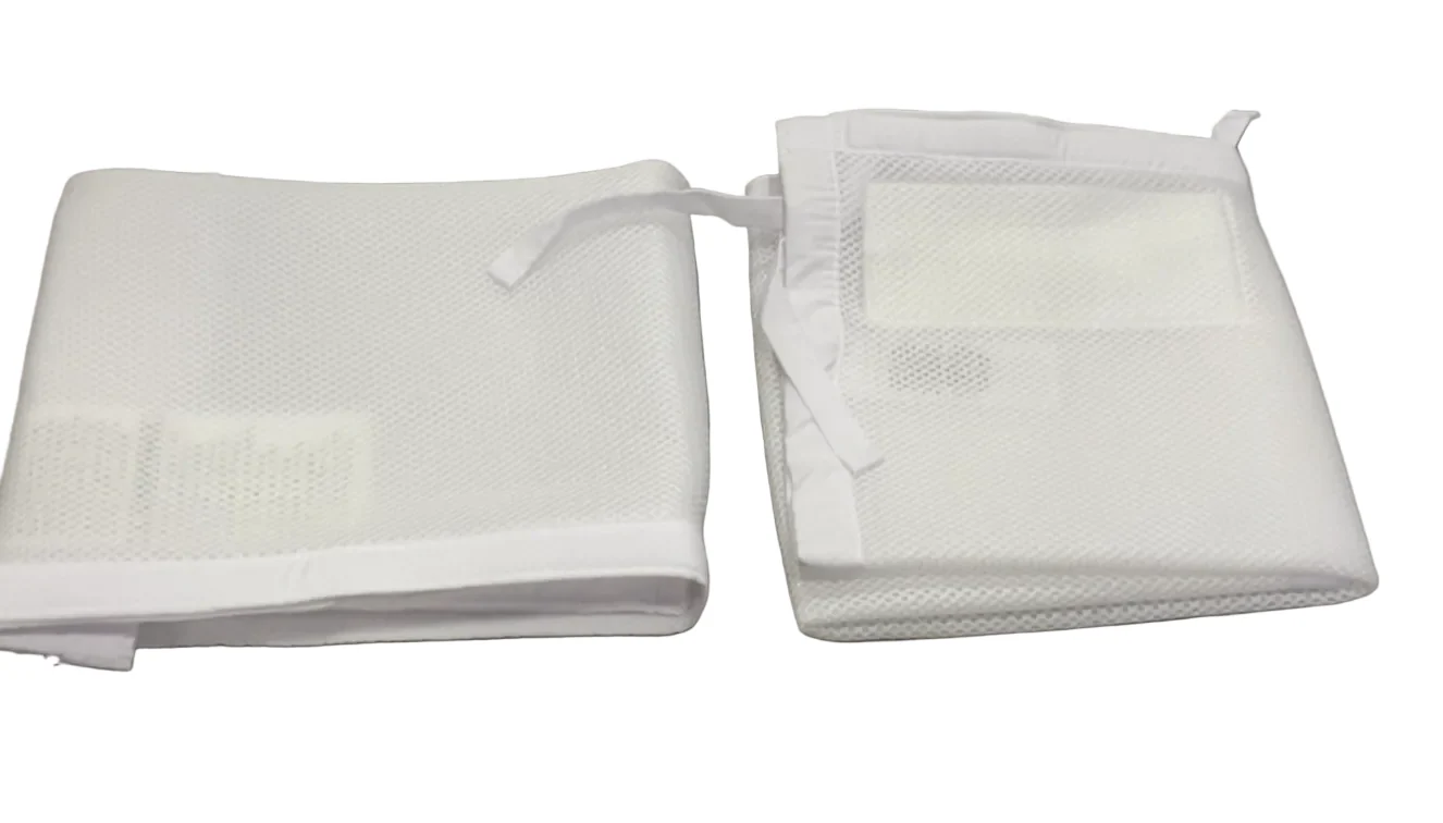 Breathable Baby RailGuard Teething Cover, 27" Short Panel (2-Pack), White - Image 3