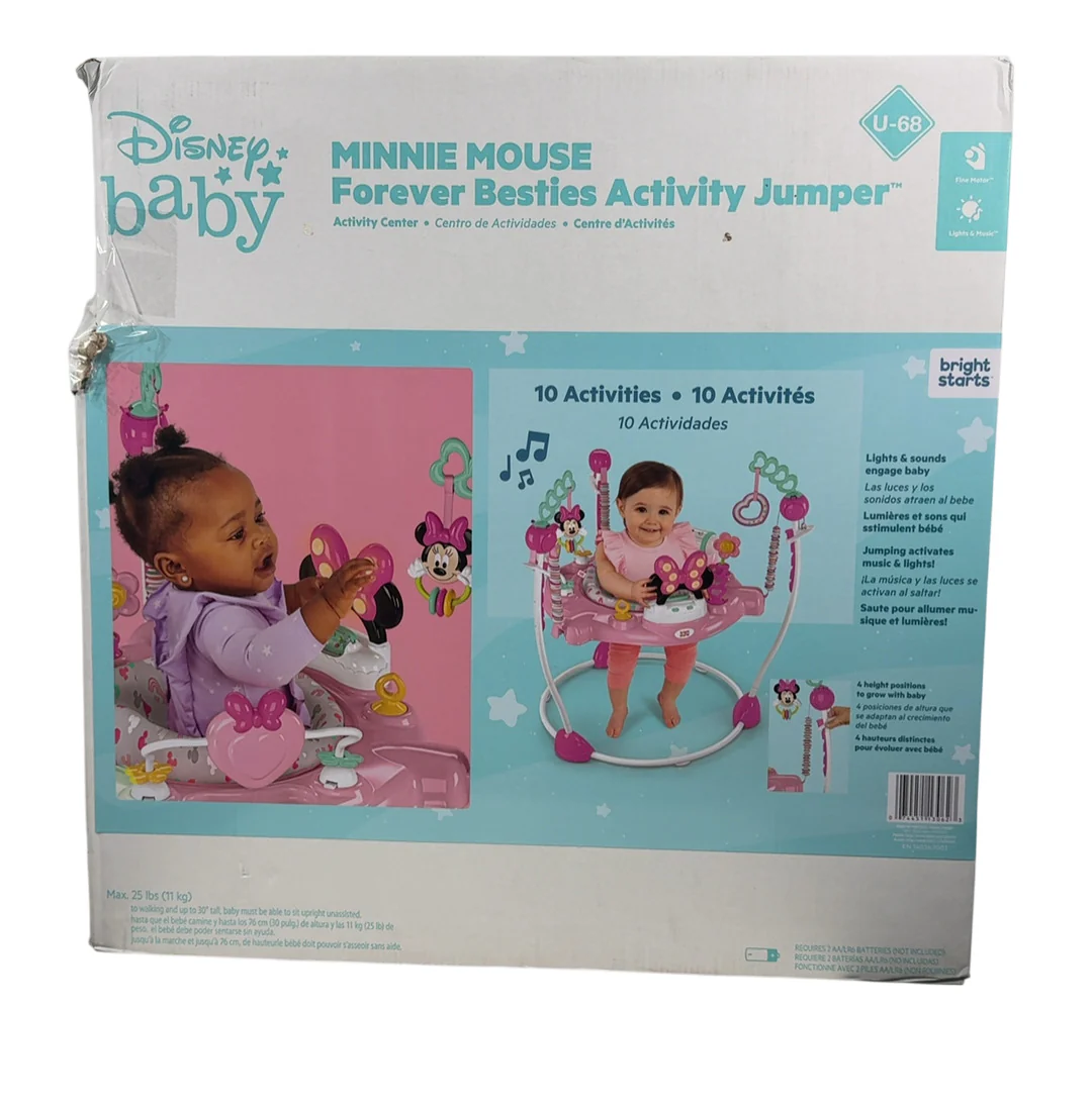 Bright Starts Activity Jumper, Disney Baby Minnie Mouse Forever Besties - Image 2
