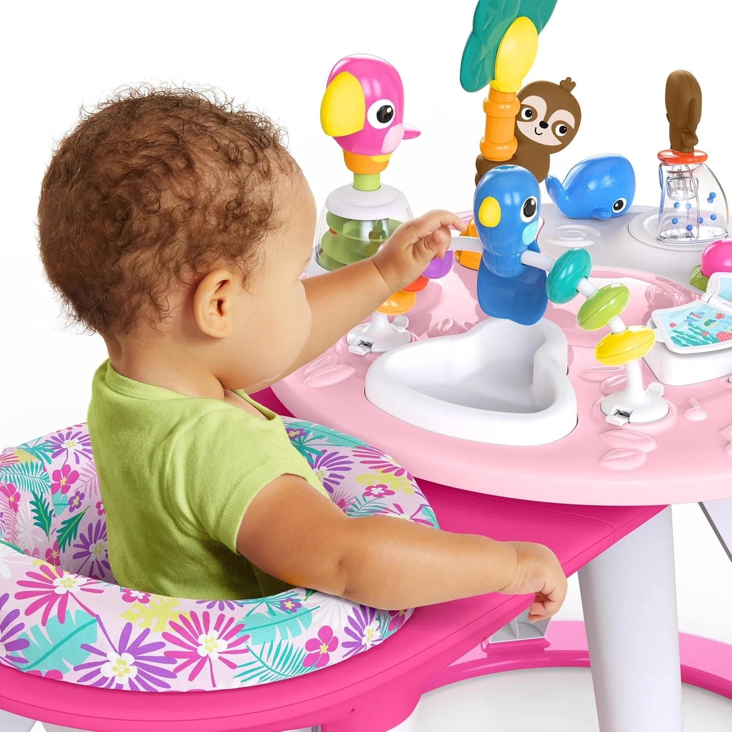 Bright Starts Around We Go 2-In-1 Activity Center, Tropic Coral - Image 3