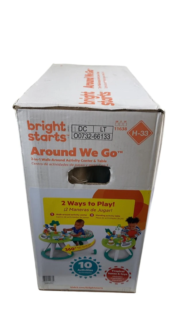 Bright Starts Around We Go 2-In-1 Activity Center, Tropical Cool - Image 4